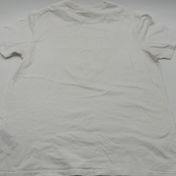 Men’s White Iridescent Guess Logo T Shirt - Picture 6 of 7